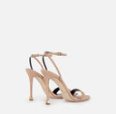 SANDALE ELISABETTA FRANCHI, cu ankle strap Étoile, Nude