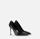 Pantofi ELISABETTA FRANCHI, Nappa leather pumps with toecap Étoile, Negru