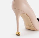 Pantofi ELISABETTA FRANCHI, Nappa leather pumps with toecap Étoile, Nude
