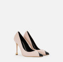 Pantofi ELISABETTA FRANCHI, Nappa leather pumps with toecap Étoile, Nude