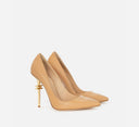 Pantofi ELISABETTA FRANCHI, Heel Monogram, Beige