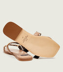 Papuci ELISABETTA FRANCHI, Flat nappa leather sandals, Light Brown