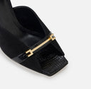 SANDALE ELISABETTA FRANCHI, Riviera suede mules, negru