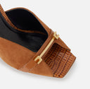 SANDALE ELISABETTA FRANCHI, Riviera suede mules, Maro
