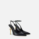 Pantofi ELISABETTA FRANCHI, Gold Heel, Decupati, Negru