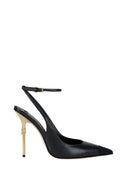Pantofi ELISABETTA FRANCHI, Gold Heel, Decupati, Negru