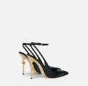 Pantofi ELISABETTA FRANCHI, Gold Heel, Decupati, Negru