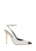 Pantofi ELISABETTA FRANCHI, Gold Heel, Decupati, Alb/Negru