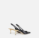 Pantofi ELISABETTA FRANCHI, slingback pointed-toe pumps, Negru