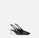 Pantofi ELISABETTA FRANCHI, slingback pointed-toe pumps, Negru