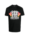 Tricou DSQUARED2, Surf Beach Since 1964, Negru