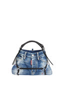 Geanta DSQUARED2, Bondage Shoulder, Denim, Black