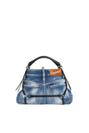 Geanta DSQUARED2, Bondage Shoulder, Denim, Black
