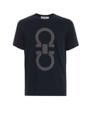 Tricou SALVATORE FERRAGAMO, Gancini Print, Black