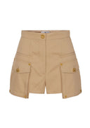 Pantaloni ELISABETTA FRANCHI, Cotton gabardine shorts with cargo pockets