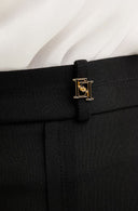PANTALONI SCURTI ELISABETTA FRANCHI, Logo auriu, Slim Fit, Negru