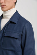 Jacheta PINI PARMA, Blue shirt jacket, Lana