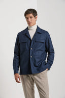 Jacheta PINI PARMA, Blue shirt jacket, Lana