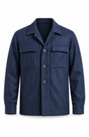 Jacheta PINI PARMA, Blue shirt jacket, Lana