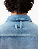 Camasa JACQUEMUS, Blue button-up denim shirt, Blue