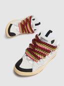 Sneakers Lanvin, Curb Design, Colored Laces, White, Women