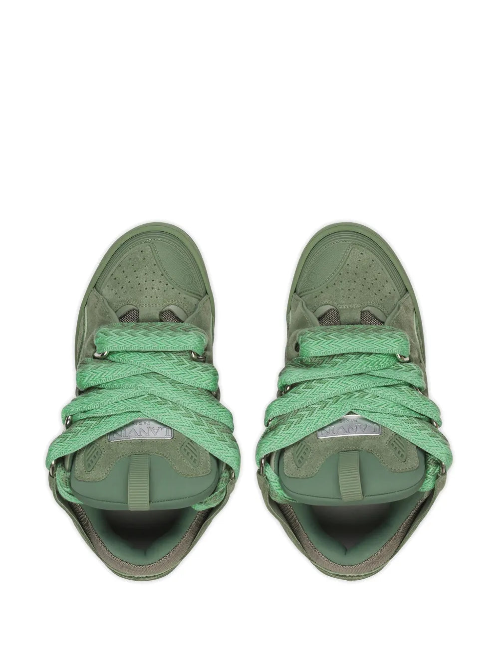Miss Lanvin11 【800/554】 Sneakers Lanvin, Curb, Padded Design, Olive Green - SKDK12MONO414