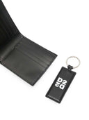 Black Leather Wallet and Keyring DSQUARED2 – Set cadou