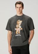 Tricou DOMREBEL, SNAP SKETCH - T-SHIRT Faded Black