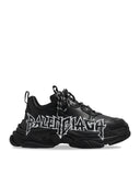 SNEAKERS BALENCIAGA, Triple S, Logo Print, Black