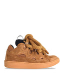 SNEAKERS LANVIN, 'CURB' BEIGE LEATHER BLEND SNEAKERS, Orange