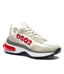 Sneakers DSQUARED2, Bubble Design, Red Details, White