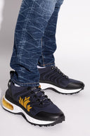 SNEAKERS DSQUARED2, Bubble, Sireturi logo, Bleumarin