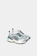 SNEAKERS DSQUARED2, Faster Sneakers, White and Blue