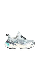 SNEAKERS DSQUARED2, Faster Sneakers, White and Blue