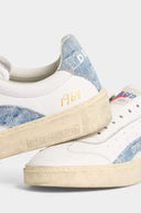 Sneakers DSQUARED2, Rider Sneakers, Denim Insert, Alb