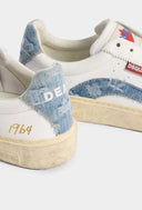 Sneakers DSQUARED2, Rider Sneakers, Denim Insert, Alb