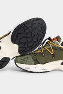 SNEAKERS DSQUARED2, Faster Sneakers, Orange insert, Kaki