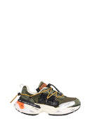 SNEAKERS DSQUARED2, Faster Sneakers, Orange insert, Kaki