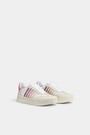 Sneakers DSQUARED2, New Jersey Design, Pink Details, Low Top, White
