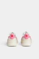 Sneakers DSQUARED2, New Jersey Design, Pink Details, Low Top, White