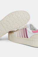 Sneakers DSQUARED2, New Jersey Design, Pink Details, Low Top, White