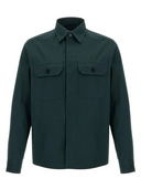 Camasa Zegna,Button-down overshirt, Dark Green