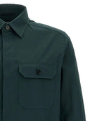 Camasa Zegna,Button-down overshirt, Dark Green