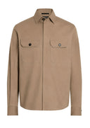 Camasa ZEGNA, flap-pocket overshirt, Brawn