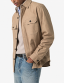 Camasa ZEGNA, flap-pocket overshirt, Brawn