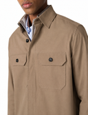 Camasa ZEGNA, flap-pocket overshirt, Brawn