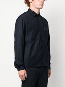 Camasa Zegna, Merino Wool, Zip Detail, Navy Blue