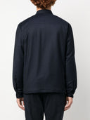 Camasa Zegna, Merino Wool, Zip Detail, Navy Blue