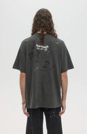 Tricou DOMREBEL, SPIT - T-SHIRT FADED BLACK