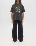 Tricou DOMREBEL, SPIT - T-SHIRT FADED BLACK
